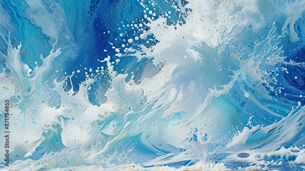 Wall mural water wave background