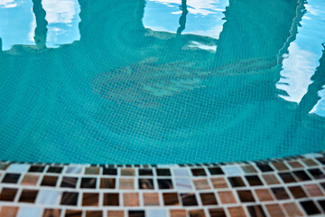 Clean water in the jacuzzi. Rest in the SPA. Selective focus