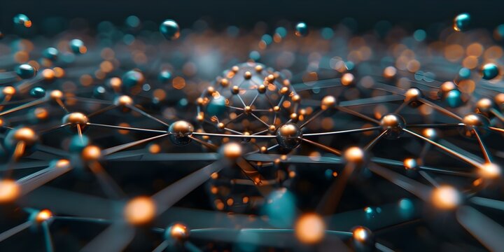 Quantum Mechanics Visualizing Shifting Probabilities of Subatomic Particles with an Intricate Abstract Background. Concept Quantum Mechanics, Subatomic Particles, Shifting Probabilities
