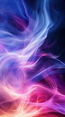 Obraz premium Wavy curves creating a smooth abstract background copy space, soothing, vibrant, fusion, digital art