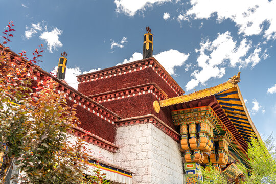Ancient temples. Sera monastery near Lhasa, Tibet