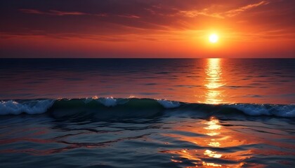 Obraz premium Sunset with sea abstract background with matellic colours behind dark