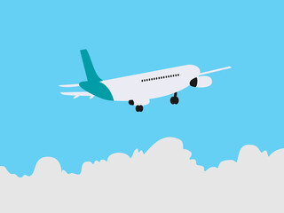 flat design aviation vector illustration
