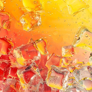 background of ice cubes and soda pop