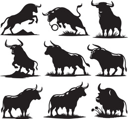 farm silhouettes