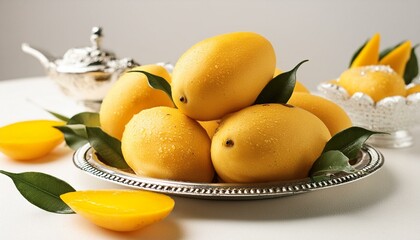 Mangos on a plate