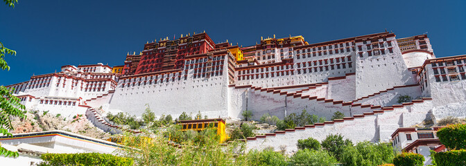 Panorama of Potala Palace, Tibet, China, Asia , Unesco World Heritage in Lhasa