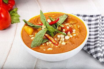 Asian spicy and sour vegetarian soup