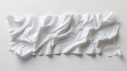 Obraz premium The image is a crumpled white paper on a white background.