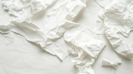 Obraz premium The image is a close-up of a crumpled white paper
