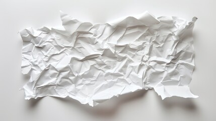 Obraz premium The image is a crumpled white paper on white background.