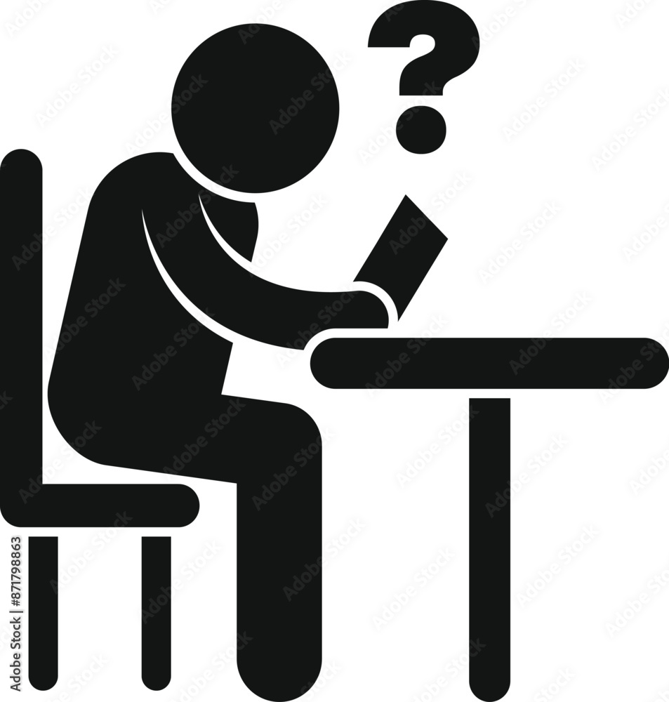 Poster student is having difficulty understanding a concept while studying at a desk