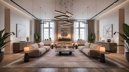 Modern Drawing Room Design with Big Window