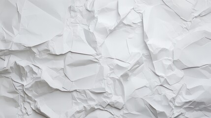 Fototapeta premium White crumpled paper texture background.