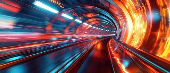 An exhilarating 3D background showcasing objects zooming towards the viewer at high speed The movement in the image brings a sense of urgency and thrill, ideal for action-packed themes or modern