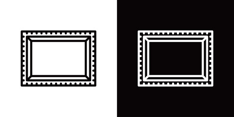 シンプルな絵画の線画アイコン