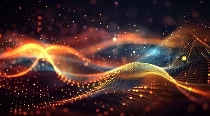Obraz premium Fondo abstracto ondas. tecnológico 