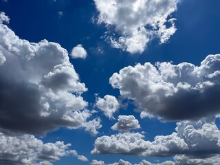 beautiful clouds in the blue sky,