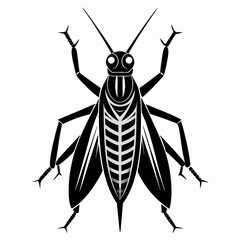 Grasshopper logo icon black shape white background