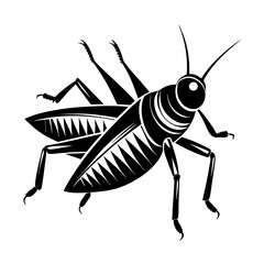 Grasshopper logo icon black shape white background
