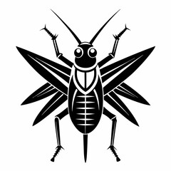 Grasshopper logo icon black shape white background