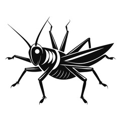 Grasshopper logo icon black shape white background