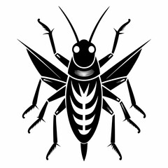 Grasshopper logo icon black shape white background