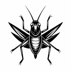 Grasshopper logo icon black shape white background