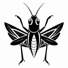 Grasshopper logo icon black shape white background