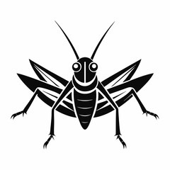 Grasshopper logo icon black shape white background