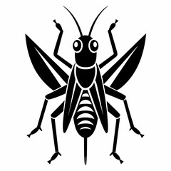 Grasshopper logo icon black shape white background