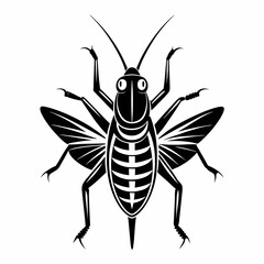 Grasshopper logo icon black shape white background