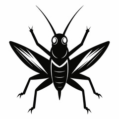 Grasshopper logo icon black shape white background