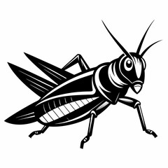 Grasshopper logo icon black shape white background