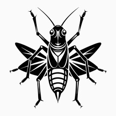 Grasshopper logo icon black shape white background