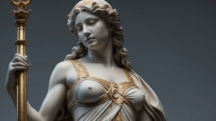 Naklejka premium realistic image of the zodiac virgo whole body marble background