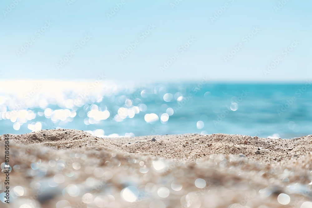 Aufkleber close up of blurred background with bokeh and copy space for product display presentation, summer va