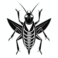 Grasshopper logo icon black shape white background