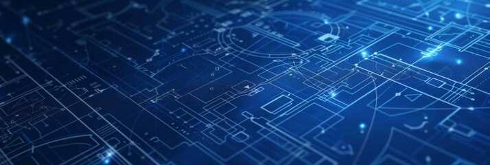 Abstract blueprint background texture. Engineering drawing. Parts for industrial construction