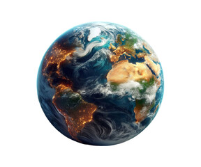 earth globe isolated on black