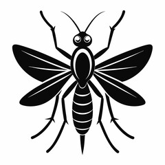 Mosquito logo icon black shape white background
