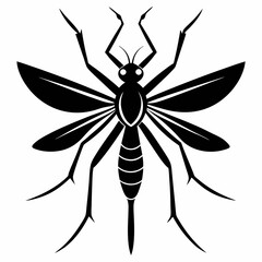 Mosquito logo icon black shape white background