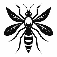 Mosquito logo icon black shape white background