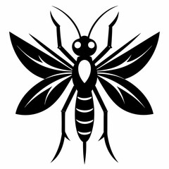 Mosquito logo icon black shape white background