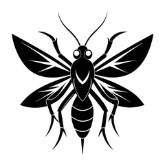 Mosquito logo icon black shape white background