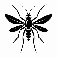 Mosquito logo icon black shape white background