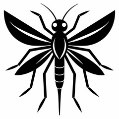 Mosquito logo icon black shape white background