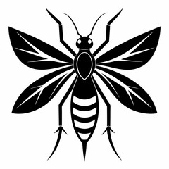 Mosquito logo icon black shape white background