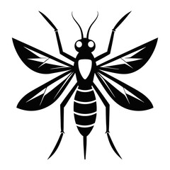 Mosquito logo icon black shape white background