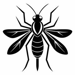 Mosquito logo icon black shape white background